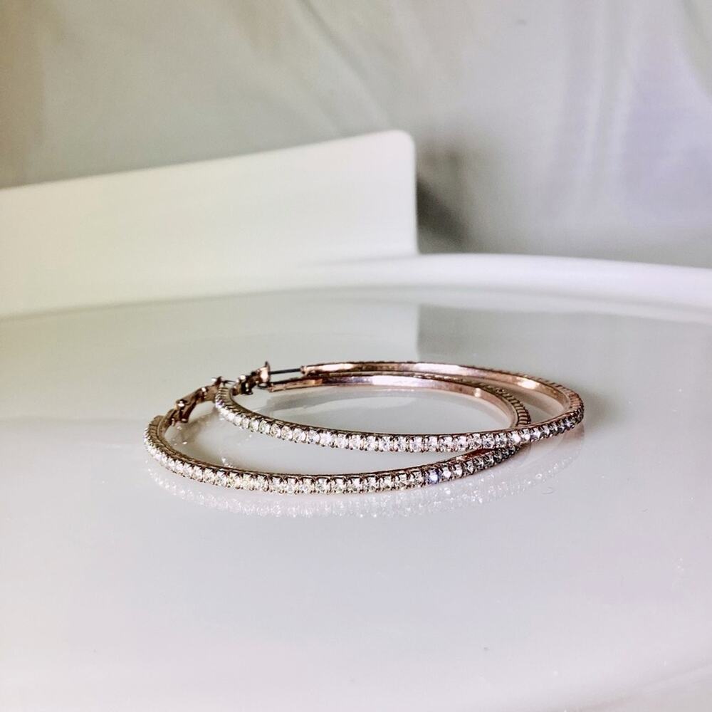 Large Crystal Hoops